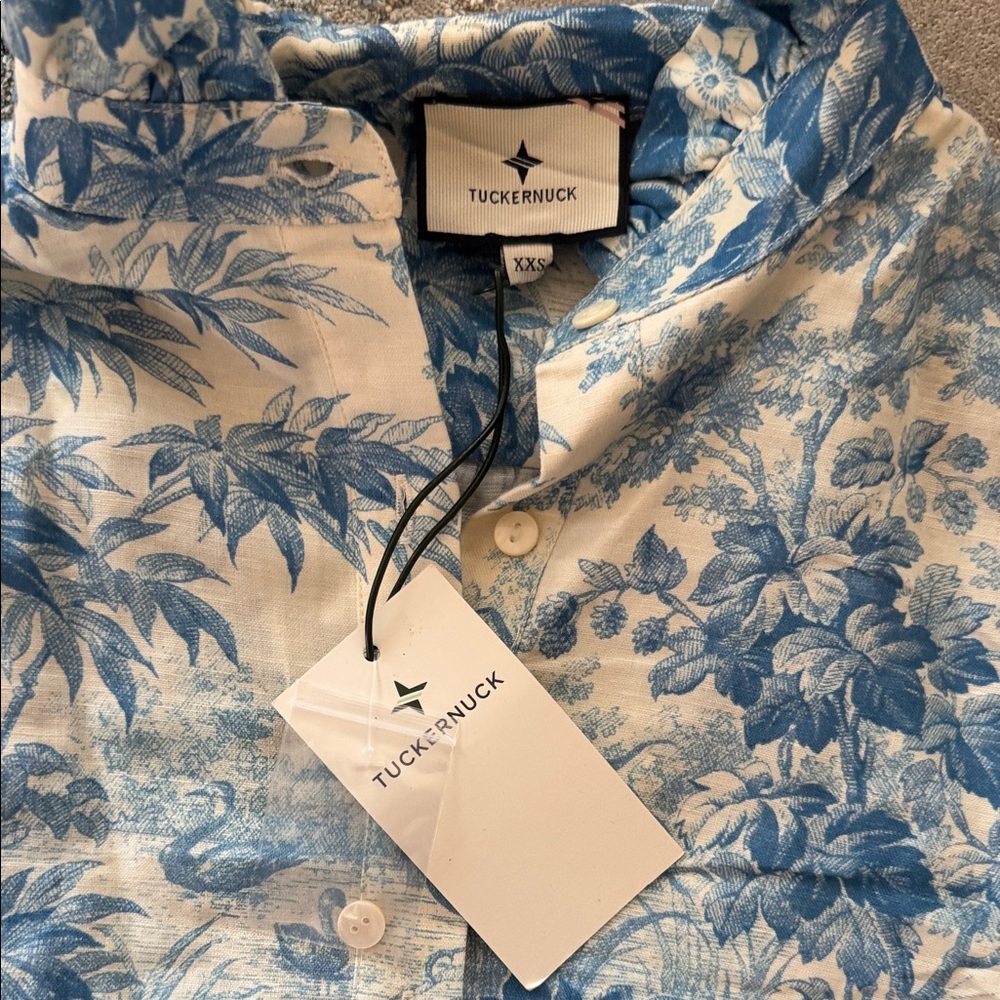Tuckernuck Misty Blue Toile Tegan Popover - Picture 5 of 6